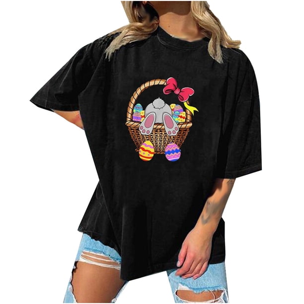 Camiseta informal de manga corta con cuello redondo y estampado para mujer Pompotops hkajfhjk461616