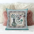 thumbnail image 2 of Love Your Vase Peacock Indoor/Outdoor Pillow with Removable Cover in Gray Black Pink20x20, 2 of 4