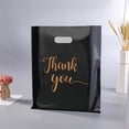 thumbnail image 5 of GIXUSIL Gold Thank You Logo Merchandise Plastic Bags for Small Business Party Gift Candy Bags for Boutique Retail Clothes Party Favors Trade Stores (50 Pieces, Black, 8 x 12 in), 5 of 7