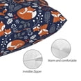 thumbnail image 3 of KLL Vintage Blue Fox Family Pillow Covers Envelope Closure,Super Soft and Cozy Fuzzy Fleece Pillow Case Cover 16"x24", 3 of 5