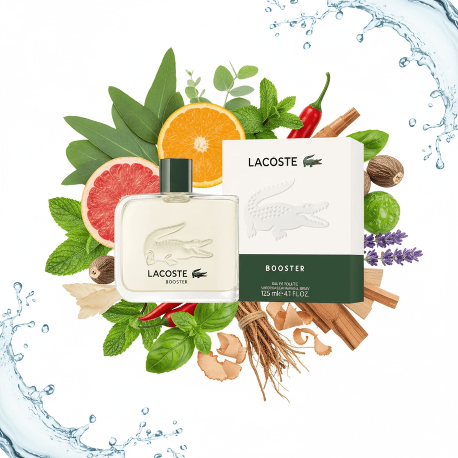 Lacoste Booster 4.1 oz EDT Spray Men's Cologne 125 ml NIB