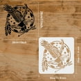 thumbnail image 2 of Eagle Stencil 11.8x11.8 inch Flying Eagle Drawing Painting Stencils Template Plastic Stars Flags Feathers Arrows Pattern Stencil Large Reusable Stencils for Painting Home Crafts Decor, 2 of 9