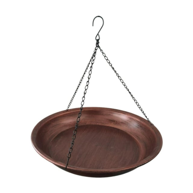 Comedero para pájaros de metal, versátil, con gancho, cuenco para pájaros, plato de alimentación para jardín, regalo para amantes de las aves, jardín