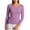 *Purple, variant on ClodeEU Women's V Neck Long Sleeve Thermal Underwear Top ,Cozy Warm Base Layer ,Women's Plus L