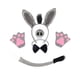 thumbnail image 4 of Conjunto de accesorios para disfraz de burro: diadema con orejas, nariz y cola para Halloween. con guantes, 4 of 9