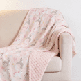 thumbnail image 2 of CREVENT Soft Cozy Girls Pink Unicorn Minky Baby Receiving Blanket, 2 of 5