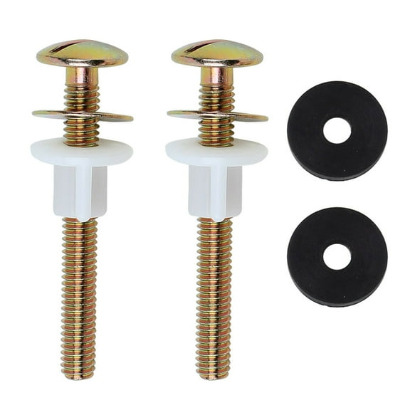 UNTERING Toilet Screws 2pcs/set Toilet Seat Screws Toilet Seat Screw Replacement Toilet Seat Screws with & Metal Washers