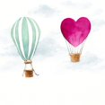 thumbnail image 2 of Loreth, Lanie 12x12 White Modern Wood Framed Museum Art Print Titled - Hot Air Balloons, 2 of 4