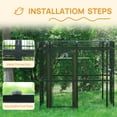 thumbnail image 6 of Walnest (87in)Extra Large Birdcage Heavy Duty Bird Aviary with 2 Feeding Bowls& Feedable Door for Parrot Eagle Pigeon Hornbill(black), 6 of 7