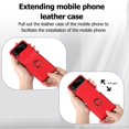 thumbnail image 5 of Phone Case for Samsung Galaxy Z Flip 3 5G 2021 Cover With Hinge Protection Ring Holder Stand Slim Shockproof Shell PU Leather Protective Cell Accessories ZFlip3 Z3 Flip3 3Z Flip3case Women Girls Red, 5 of 13
