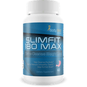 Slimfit 180 Max - Detox Cleanse Weight Loss - Help Clear your Body of Bloating Toxins - One of the Fastest Ways to Appear Thinner is to Clear Excess Gunk from your Gut - 30 Servings