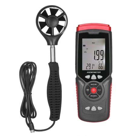 AbodyHandheld Digital Anemometer Professional Multifunction Anemograph with Detachable Auxiliary Fan Air Meter with Storage Case