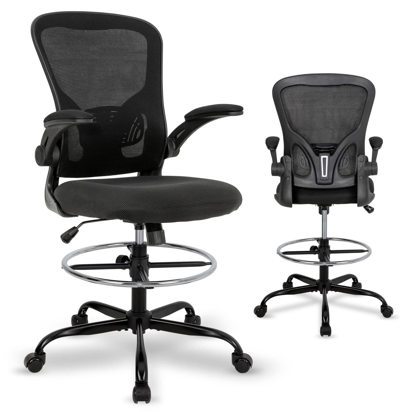 Okeysen Tall Ergonomic Office Chair Adjustable Height Drafting Chair Modern Home Office with