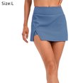 thumbnail image 2 of Falda pantalón atlética para mujer Faldas de tenis Falda pantalón de golf Minifalda deportiva informal para correr - Azul, 2 of 6