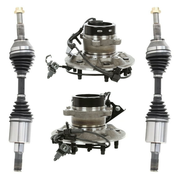 AutoShack Front CV Axle Shaft Left & Right   Wheel Hub Bearing Assemblies with ABS Replacement for 2004-2008 Chevrolet Colorado 2004-2008 GMC Canyon 2007-2008 Isuzu i-370 2006 Isuzu i-350 4-PC Kit