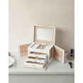 SONGMICS 4Tier Jewelry Box, Lockable Jewelry Organizer with Handle, 3