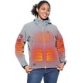 thumbnail image 1 of Chaqueta térmica DEWBU 12V Soft Shell para mujer, gris claro, 2XL, 1 of 6