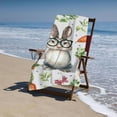 thumbnail image 4 of PHYHOO Easter Bunny Beach Towels Oversized Microfiber Beach Towel for Adults Sand Free Large Beach Blanket for Outdoor Travel Pool Camping 30x60in, 4 of 8