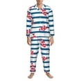thumbnail image 4 of Bingfone Men'S Pajama Set 2 Piece Loungewear Pjs, Long Sleeve With Pajama Pants-Clown Fish, 4 of 9