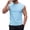 Light Blue, variant on Men's Solid Crew Neck Wide Shoulder Mesh Sleeveless Tank Top, Breathable Casual Summer Athletic Muscle Gym Vest Light Blue