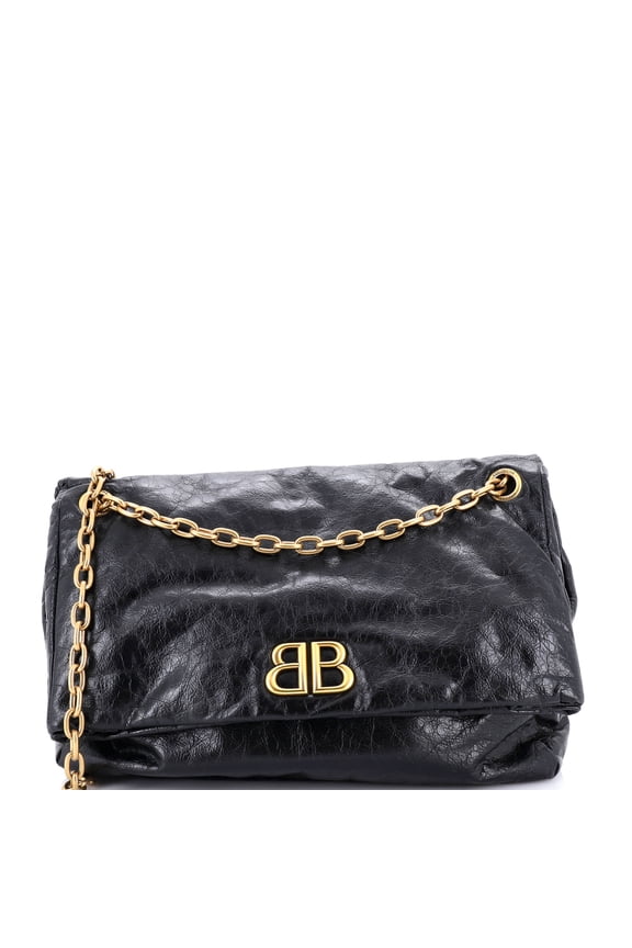 Pre-Owned Monaco Chain Flap Shoulder Bag Leather Large By Rebag
