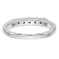 thumbnail image 5 of Solid 14K White Gold Five Stone Diamond Wedding Ring Band with CZ Cubic Zirconia Size 7.5, 5 of 8