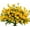 Yellow, variant on 8 Bundles Artificial Flowers for Outdoors Faux Mums Plastic Plants Fake Greenery Orange Daisy Bulk for Home Gardenr Window Box Pathway Plante Wedding Decoration