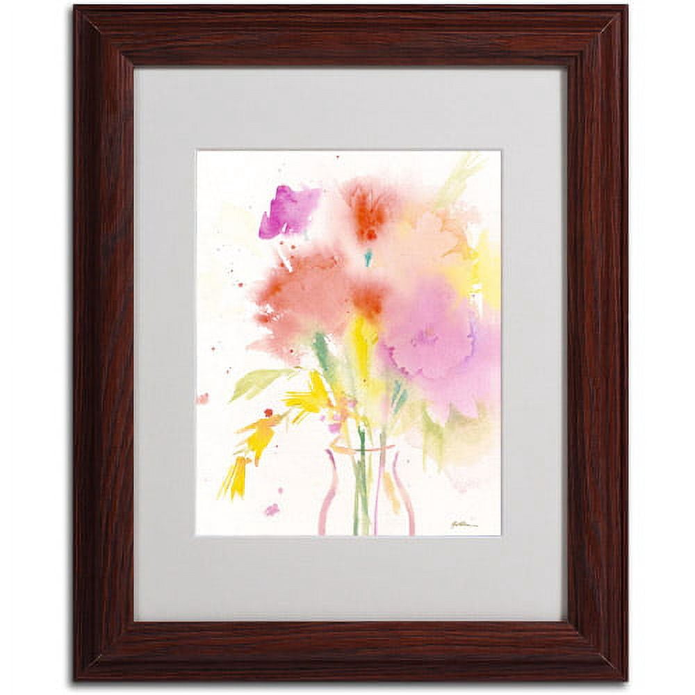 Trademark Fine Art "Bouquet Impressions" Canvas Art by Sheila Golden, Wood Frame