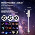 thumbnail image 3 of Ocean Projector Light - Fantasy Starry Sky Projector Galaxy Night Light with 5 Projection Patterns, USB Powered LED Starry Sky Lamp, 360 Degree Flexible Gooseneck Design, Bedroom Ceiling Decor, Mood, 3 of 9