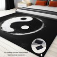 thumbnail image 4 of Machine Washable Rug 2x3 ft Area Rugs Black and White yin and yang Symbol Non Slip Rugs for Living Room Bedroom Print Rug Carpet Stain Resistant, Home Decor Office Area Rug, 4 of 7