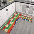 thumbnail image 2 of Pioneer Flower Floral Print Pattern Kitchen Rugs Sets Of 2,Anti Fatigue Kitchen Mat Rugs Non Slip Washable,Decorative Kitchen Floor Mats for Kitchen,Sink,Laundry,17"x30"+17"x47", 2 of 7