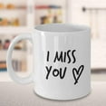 thumbnail image 3 of I Miss You 11oz Coffee or Tea Mug White with simple handwritten style design with cute Love Heart, 3 of 5