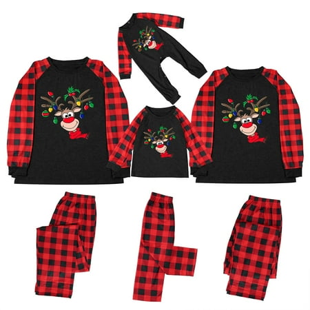 

Christmas Pajamas for Family of 3 Baby Boy Pajamas for Adults Kids Holiday Home Xmas Family Sleepwear Set
