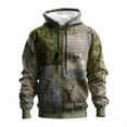 thumbnail image 4 of Aobny Plus Size Mens Shirts Hooded Camo Hoodie Khaki Sweatshirt Men Water Shirts for Men,M, 4 of 5