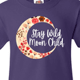 thumbnail image 4 of Inktastic Baby Stay Wild Moon Child Crescent Moon with Flowers Youth T-Shirt, 4 of 5