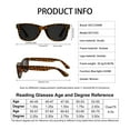 thumbnail image 6 of OCCI CHIARI Reading Sunglasses Women UV Protection Blue Light Blocking Glasses 1.0 1.25 1.5 1.75 2.0 2.25 2.5 2.75 3.0 3.5 4.0 with Arylic Lens, 6 of 6
