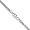thumbnail image 2 of Diamond2Deal 14K White Gold 2mm Semi-Solid 3-Wire Wheat Chain Necklace for Women 22", 2 of 6