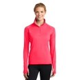 thumbnail image 2 of Sport-Tek LST850 Ladies Sport-Wick Stretch 1/2-Zip Pullover Sweatshirt, Hot Coral, 4XL, Womens Activewear, 2 of 5