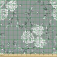 thumbnail image 2 of Ambesonne Floral Fabric by the Yard Upholstery, Abstract Peonies Pattern, 1 Yard, Grey White, 2 of 5