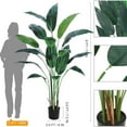 thumbnail image 4 of Artificial Bird of Paradise Plant 6FT(72in) Fake Palm Tree for Indoor Outdoor Modern Decor Faux Plants for Home Office Perfect Housewarming Gift with 17 Trunks Faux Leaves 2 Pack, 4 of 7