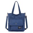 thumbnail image 3 of Bolsa bandolera de lona Bolsa bandolera de gran capacidad Bolsa tote retro (Azul) Hugtrwg Para Estrenar, 3 of 7