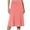 Watermelon Red, variant on yillto Women's Midi Skirts High Waist Lounge Loose Summer Ladies Lightweight Flare Skirt S-3XL