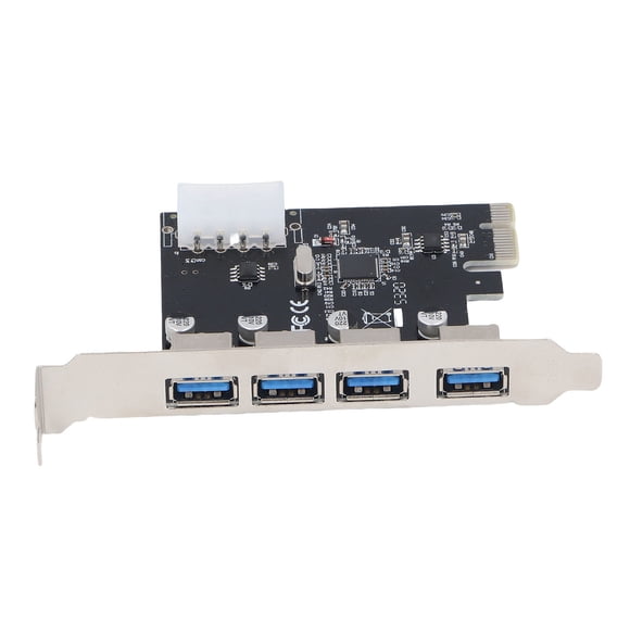 USB 3.0 PCI Express Expansion Card, Ultra High Speed USB 3.0 PCI Express Expansion Card PCB and Metal 5V Self Powered  for Workstations
