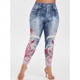 thumbnail image 4 of Impreso en 3D más el tamaño de Jeggings Rosegal Leggings de talla grande, 4 of 5