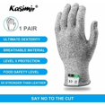 thumbnail image 2 of Un par de guantes anticortes de grado 5, protección anticortes de cocina de calidad alimentaria, guantes para talar, jardinería, pesca y carpintería M, 2 of 5