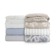 Martex EcoPure 3-Piece Organic Cotton Light Blue Solid Comforter Set, King – Comfort Wash