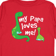 thumbnail image 4 of Inktastic My Papa Loves Me Dinosaur Boys Long Sleeve Toddler T-Shirt, 4 of 5
