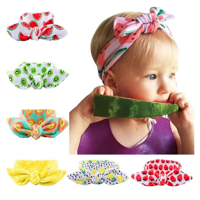 Angoily 6 piezas de cintas para el pelo con orejas de conejo para niñas, diademas para niños, diademas para niñas, bandas para el pelo