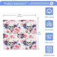 thumbnail image 4 of Mexican Sugar Skull Rose Washcloth 12x12in Set, 4 Pack Absorbent Cotton Towel Square Kitchen Dishes Towels, Soft Cleaning Face Hand Towel Fast Drying Wash cloth, 4 of 7