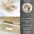 thumbnail image 4 of Gold Desk Organizer with Drawer - Metal Mesh File Holder for Office Supplies, 4 of 6